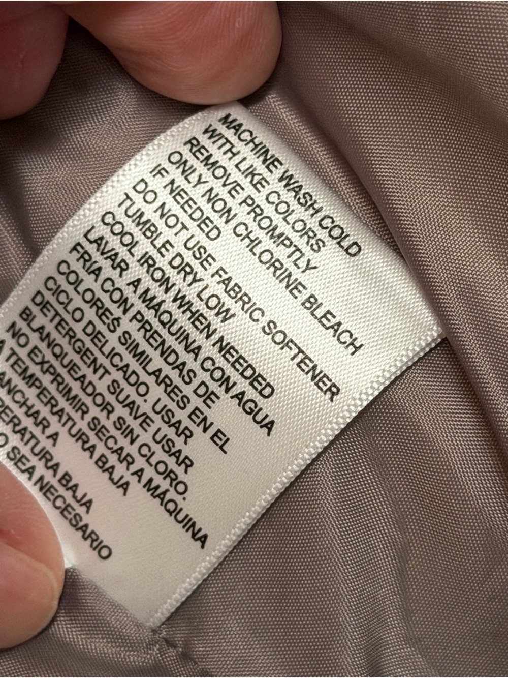 Andrew Marc Quilted Long Puffer Coat Size S Metallic Taupe Mauve Hooded Zip - Picture 5 of 11